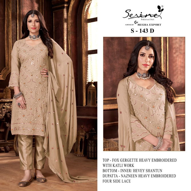 S 143 A To D By Serine Pakistani Suits Catalog
